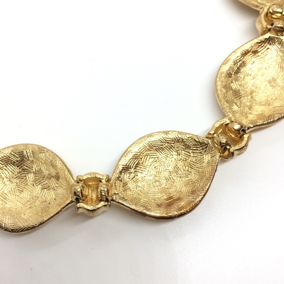 VINTAGE 80S 90S UNSIGNED IVANA TRUMP BRUSHED GOLD TONE RIBBON NECKLACE STATEMENT - Picture 17 of 17